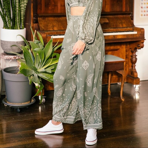 RUBEN BOHO WIDE LEG PANTS IN CONSTANCE PRINT JAASE - Picture 3 of 8